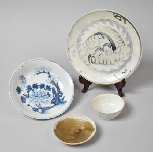 260 - Four Pieces of 19th Century Chinese Ceramics, Items from the Tek Sing Shipwreck to Comprise White Gl... 