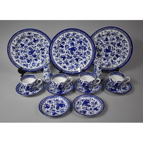 280 - A Collection of Various Burleigh Ware Blue and White Breakfast Wares to comprise Four Cups, Six Sauc... 