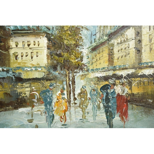 283 - Two Framed French Oils on Board Depicting Parisian Streets, Signed H Charles and J Burnett, both 24x... 