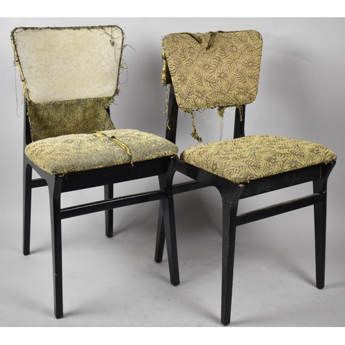 581 - A Pair of Mid Century Side Chairs for Reupholstery