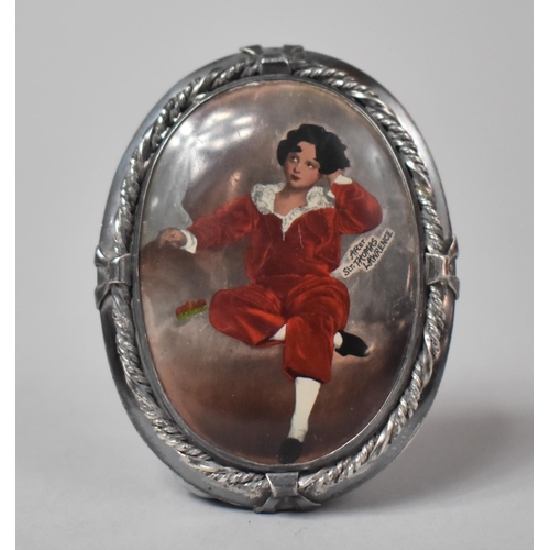 587 - A Silver Framed Miniature After Sir Thomas Lawrence, 5.5cm high