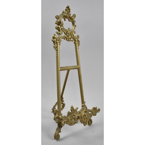 75 - A Large Cast Brass Picture Easel, 40cm high