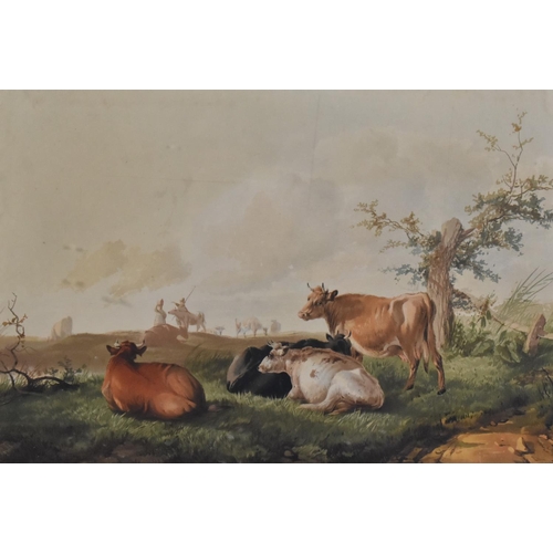 100 - A Gilt Framed Print After T.Sidney Cooper, Cattle, 40.5x27cms