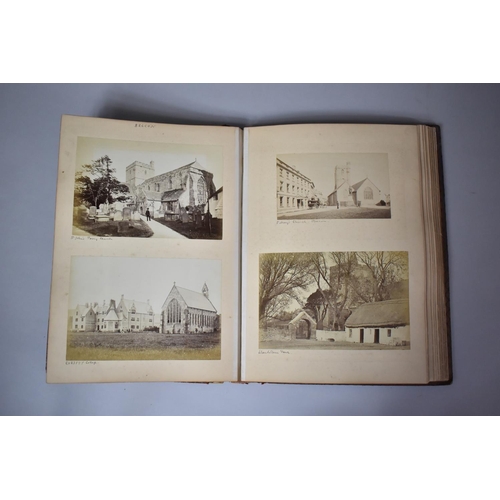 117 - A Late Victorian Leather Bound Grand Tour Scrap Book to include Pages Referring to Florence, Rome, P... 