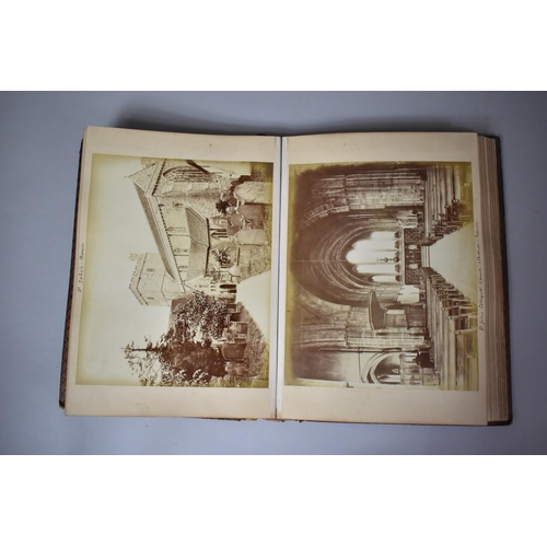 117 - A Late Victorian Leather Bound Grand Tour Scrap Book to include Pages Referring to Florence, Rome, P... 