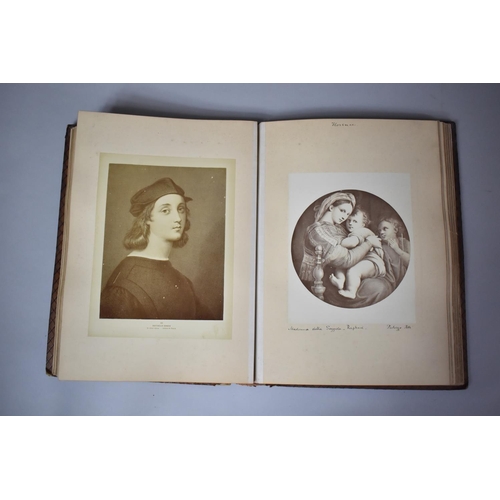 117 - A Late Victorian Leather Bound Grand Tour Scrap Book to include Pages Referring to Florence, Rome, P... 