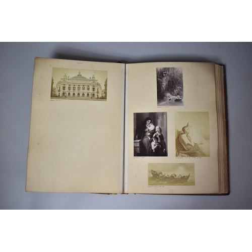 117 - A Late Victorian Leather Bound Grand Tour Scrap Book to include Pages Referring to Florence, Rome, P... 