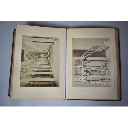 117 - A Late Victorian Leather Bound Grand Tour Scrap Book to include Pages Referring to Florence, Rome, P... 