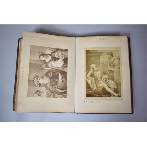 117 - A Late Victorian Leather Bound Grand Tour Scrap Book to include Pages Referring to Florence, Rome, P... 