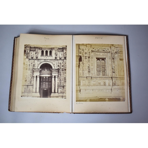 117 - A Late Victorian Leather Bound Grand Tour Scrap Book to include Pages Referring to Florence, Rome, P... 