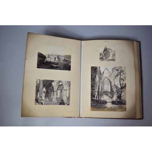 117 - A Late Victorian Leather Bound Grand Tour Scrap Book to include Pages Referring to Florence, Rome, P... 