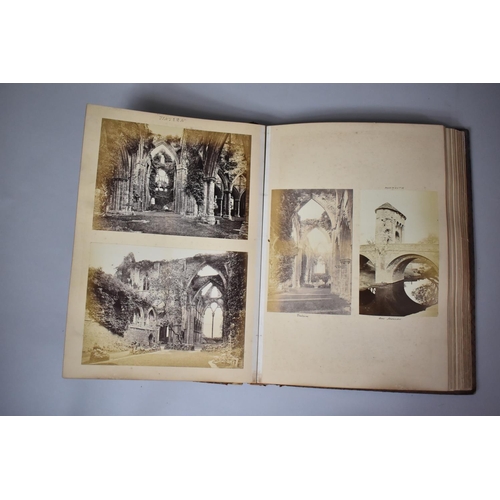 117 - A Late Victorian Leather Bound Grand Tour Scrap Book to include Pages Referring to Florence, Rome, P... 