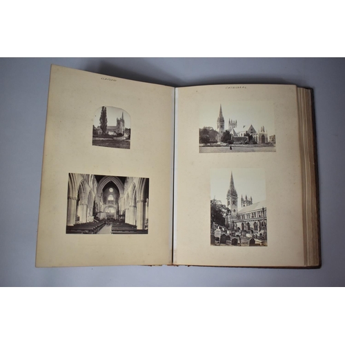 117 - A Late Victorian Leather Bound Grand Tour Scrap Book to include Pages Referring to Florence, Rome, P... 