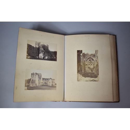 117 - A Late Victorian Leather Bound Grand Tour Scrap Book to include Pages Referring to Florence, Rome, P... 