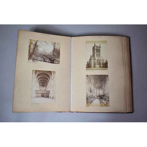 117 - A Late Victorian Leather Bound Grand Tour Scrap Book to include Pages Referring to Florence, Rome, P... 