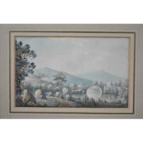 123 - A Framed Watercolour, Rev John Swete, 1790-1820, Druidieal Stones, Near Killin, 19x12cms