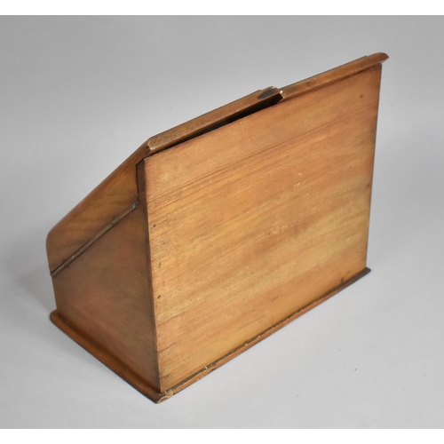 13 - A Late 19th Century Desk Top Stationery Box, The Sloping Top Opening to Reveal Pigeon Holed Interior... 