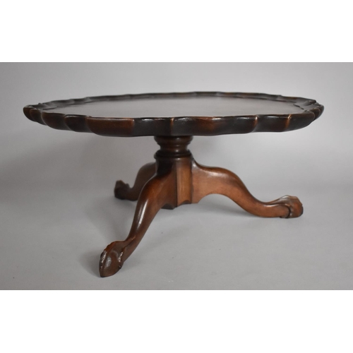 28 - A 19th Century Mahogany Tray Topped Tripod Stand with Cabriole Supports Terminating in Claw and Ball... 