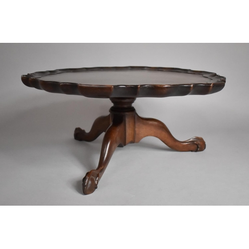 28 - A 19th Century Mahogany Tray Topped Tripod Stand with Cabriole Supports Terminating in Claw and Ball... 