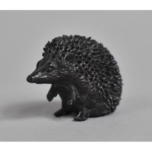 31 - A Small Bronze Study of a Hedgehog, 3cms High