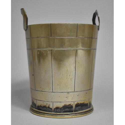 49 - An Early 20th Century Silver Plated Ice Bucket with Banded Bucket Stylised Decoration, 15cms High