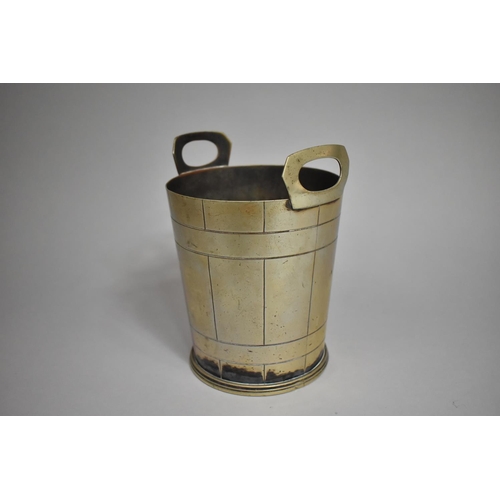 49 - An Early 20th Century Silver Plated Ice Bucket with Banded Bucket Stylised Decoration, 15cms High