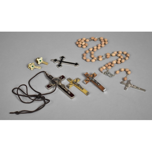 576 - A Collection of Various Crucifix Etc