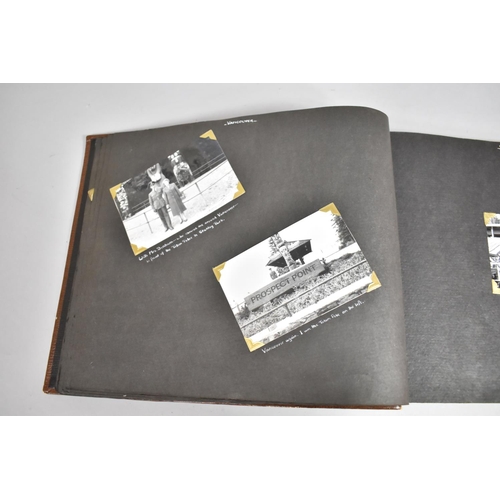 70 - A Vintage Album Containing 85 Monochromatic Photographs to include Royal Canada Air Force, Jersey Ro... 