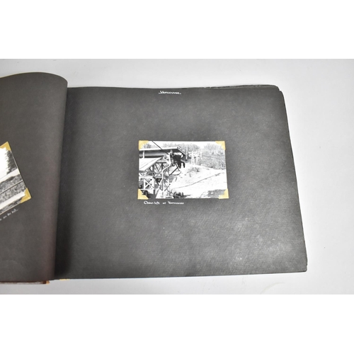 70 - A Vintage Album Containing 85 Monochromatic Photographs to include Royal Canada Air Force, Jersey Ro... 