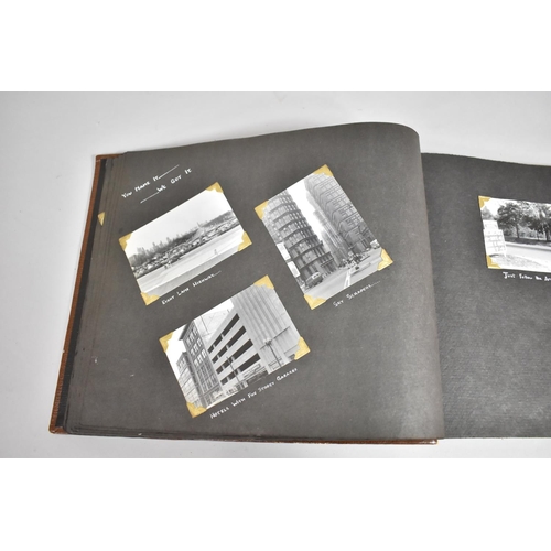 70 - A Vintage Album Containing 85 Monochromatic Photographs to include Royal Canada Air Force, Jersey Ro... 