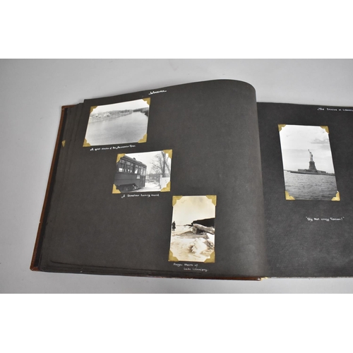 70 - A Vintage Album Containing 85 Monochromatic Photographs to include Royal Canada Air Force, Jersey Ro... 