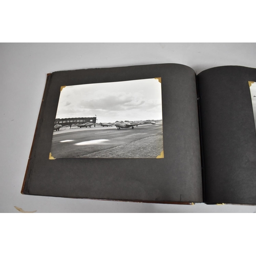 70 - A Vintage Album Containing 85 Monochromatic Photographs to include Royal Canada Air Force, Jersey Ro... 