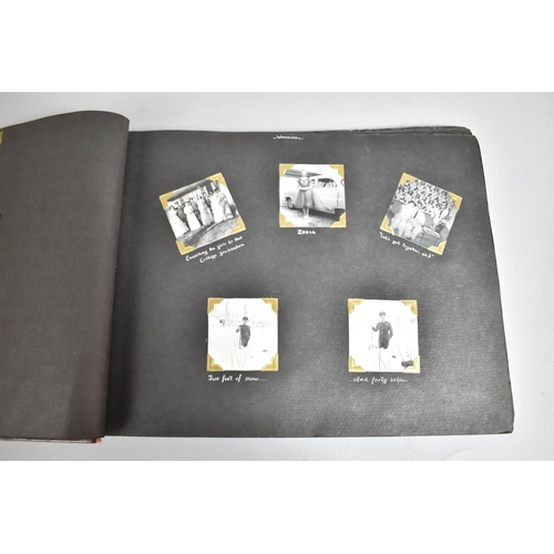 70 - A Vintage Album Containing 85 Monochromatic Photographs to include Royal Canada Air Force, Jersey Ro... 