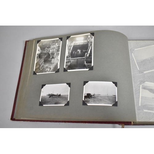 80 - A Vintage Album Containing 80 Monochromatic Photographs including Military Campaigns, Travel, Ships,... 