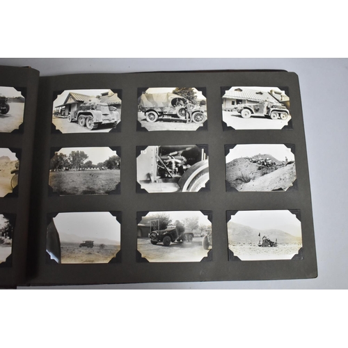 81 - An Album Containing Over 200 Vintage Photographs of Military Campaigns, India, Military Vehicle Cras... 