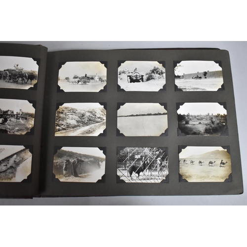 81 - An Album Containing Over 200 Vintage Photographs of Military Campaigns, India, Military Vehicle Cras... 