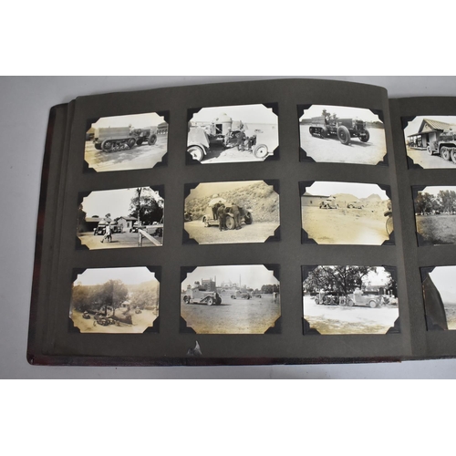 81 - An Album Containing Over 200 Vintage Photographs of Military Campaigns, India, Military Vehicle Cras... 