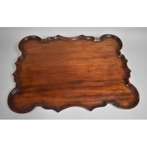 96 - A 19th Century Mahogany Shaped Tray, 38x43cms Wide