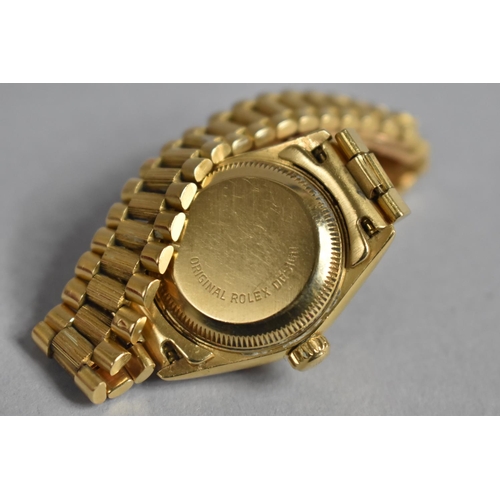 446 - A Cased Ladies 18ct Gold Rolex Oyster Perpetual Datejust Superlative Chronometer with Diamond Chip H... 