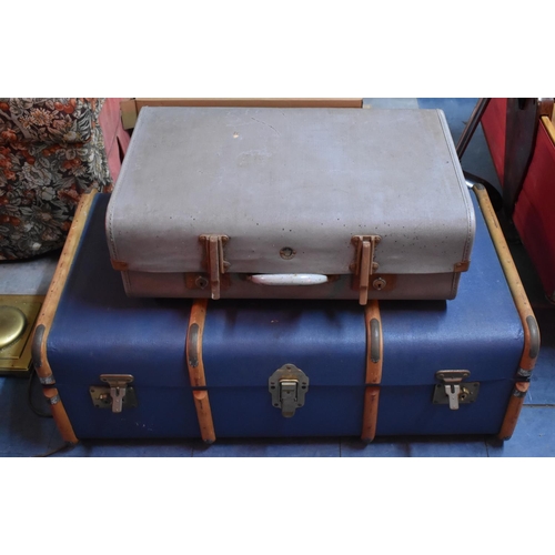 447 - Two Vintage Travelling Trunks, Longest 90cm