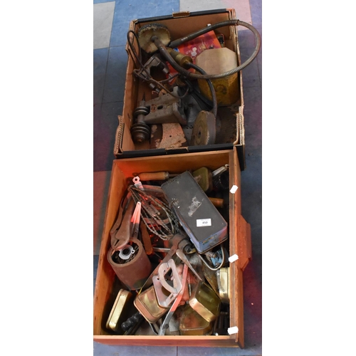 450 - Two Boxes of Vintage Tools etc