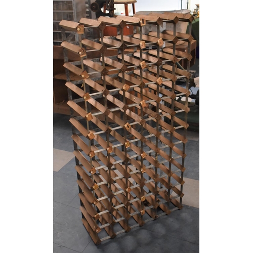 455 - A 72 Bottle Wine Rack, 62cm wide