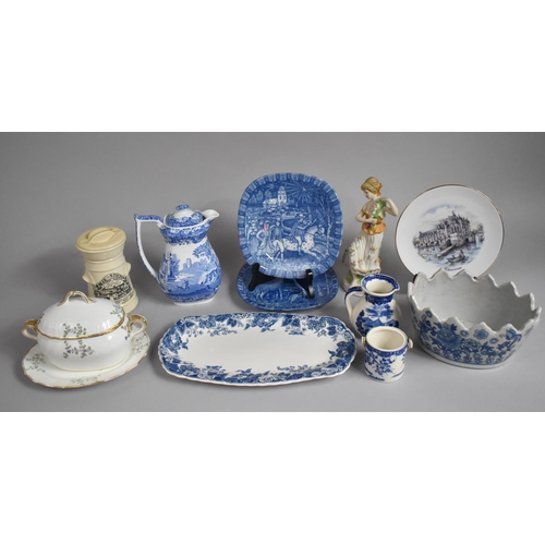 478 - A Collection of Ceramics to Include Copeland Spode Italian Hot Water Jug and Other Blue and White Wa... 