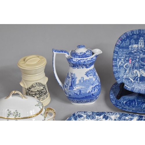 478 - A Collection of Ceramics to Include Copeland Spode Italian Hot Water Jug and Other Blue and White Wa... 