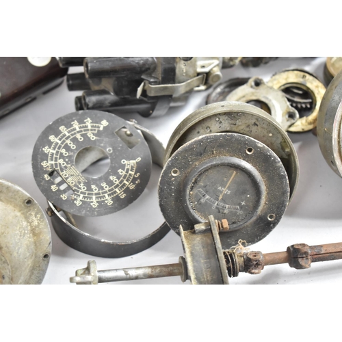 490 - A Collection of Various Vintage Motoring Parts to Include Lucas Headlights, Rolls Royce Switch Box C... 