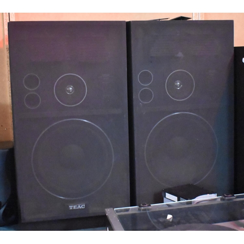 502 - A Pair of TEAC S-505 3 Way Speakers, 10' Cone, 50W Nominal Input, 8Ω Impedance, Untested.