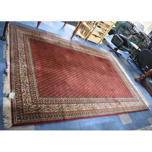 518 - A Patterned Woollen Rug, Mirvan Pattern, 300x200cm