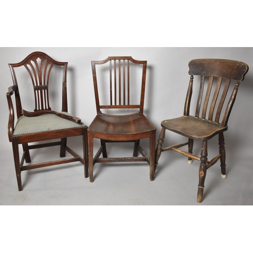 519 - A Collection of Three 19th Century Chairs, all with Condition Issues