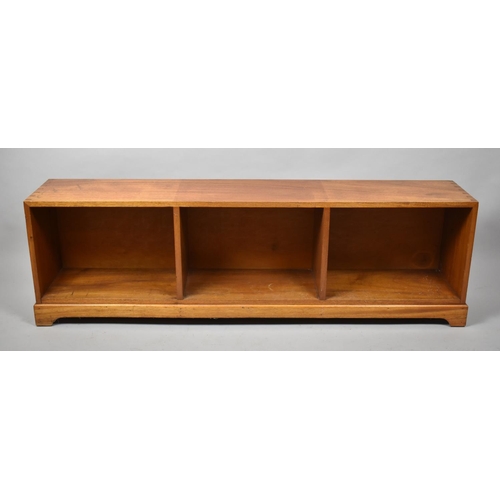 533 - A 1970's Three Section Open Shoe or Boot Cabinet, 135cm wide