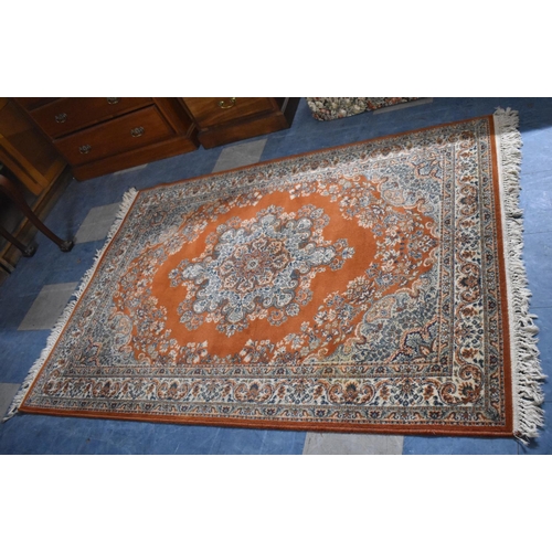 540 - A Woollen Super Keshan Patterned Rug, 198x140cm